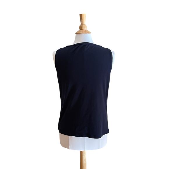Talbots Pima Cotton Navy Blue Tank Top / Shell, Size LP - Picture 4 of 8